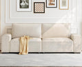 Eighty FiveInch Beige Sofa Modern Living Room Furniture