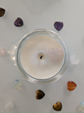 LIEBE - Rosenquarz Kristall Duftkerze - Kaschmir |  Patchouli | Jasmin - Heilende Kerze, Edelsteine, Reiki, Kristall, Stein, Heilung, Reinigung, Meditation