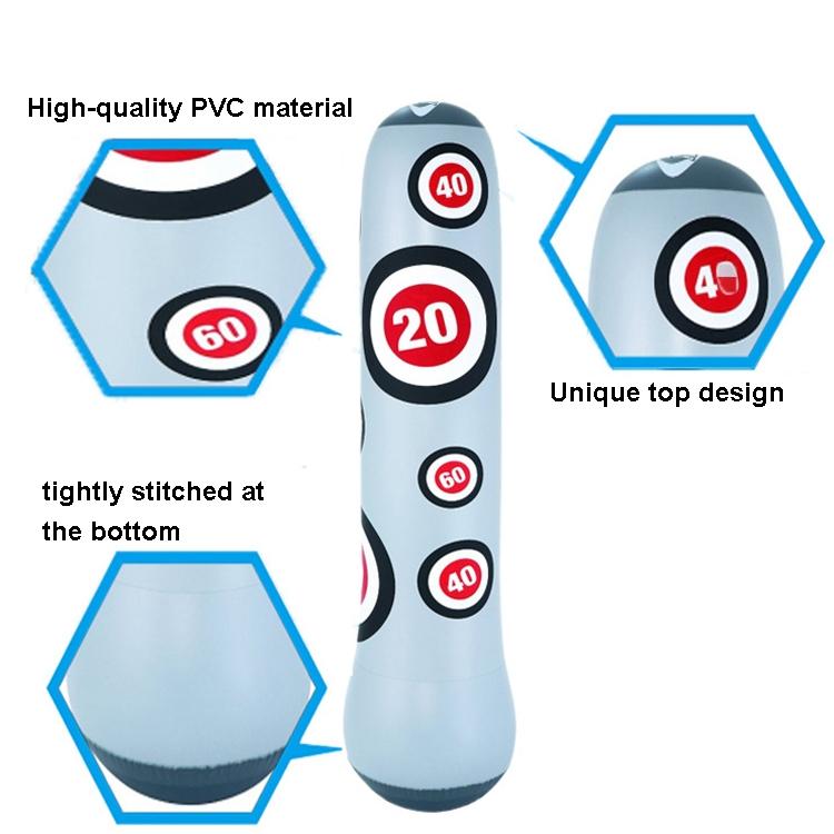 NNEIDS 1.6M Inflatable Boxing Pillar Sandbag For Adult Children - Vent Toy Punching Bag Tumbler