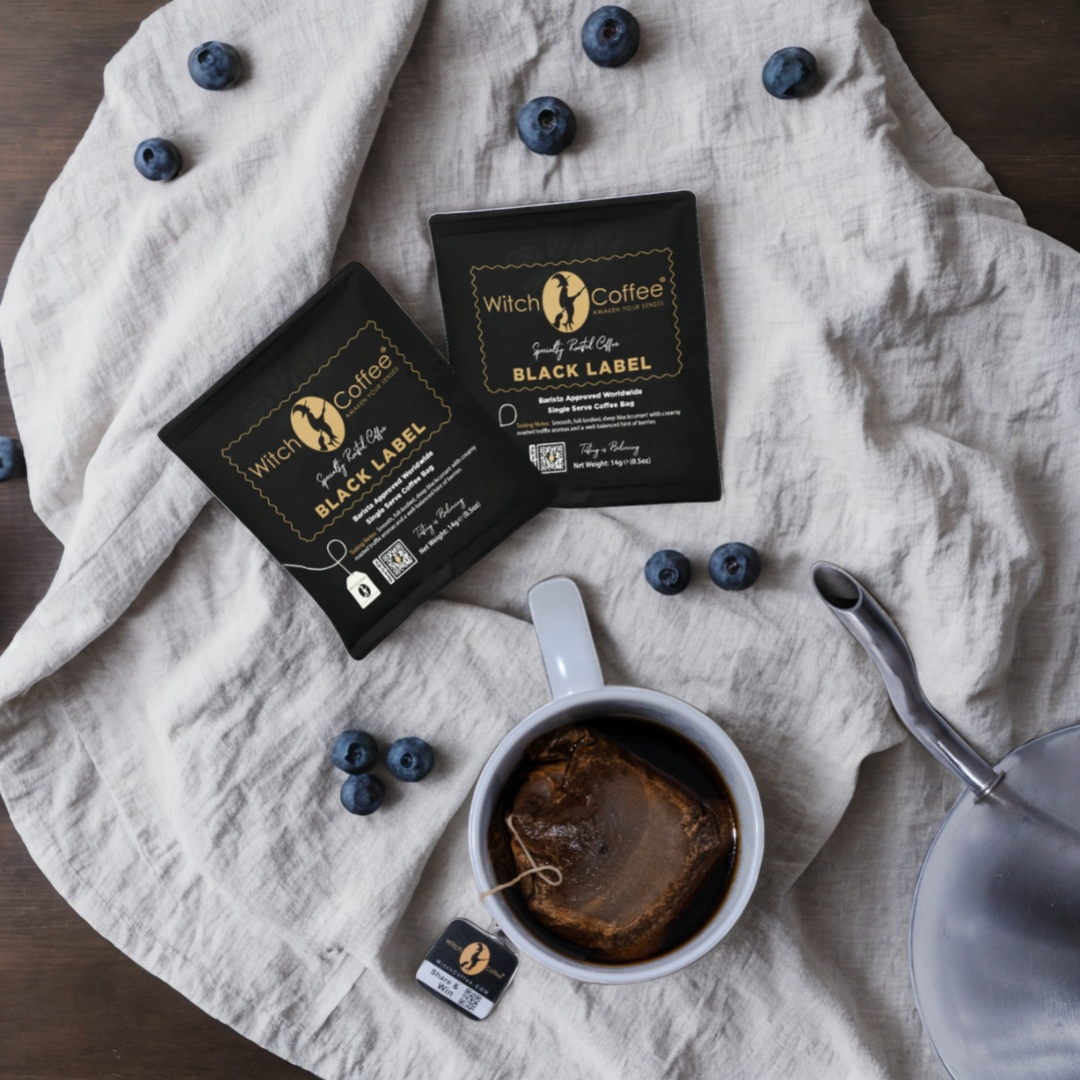 Witch Coffee - 13 Black Label individually Wrapped Steeped Coffee Bags