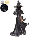 24" Battery Operated Witch With Light Black
