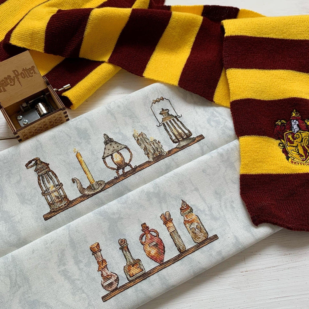 Magic potions Cross stitch pattern Fandom Cross Stitch pdf Modern cross stitch pattern Wizard cross stitch Magic lamps Counted cross stitch