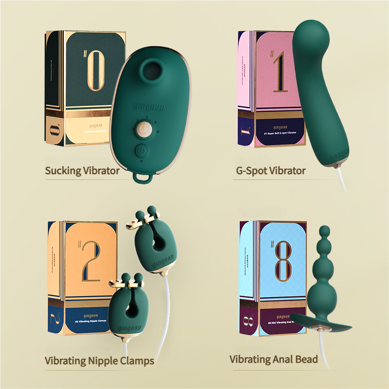 QINGNAN Quartet Sex Toy Kit for Clit, G-Spot, Anal & Nipples