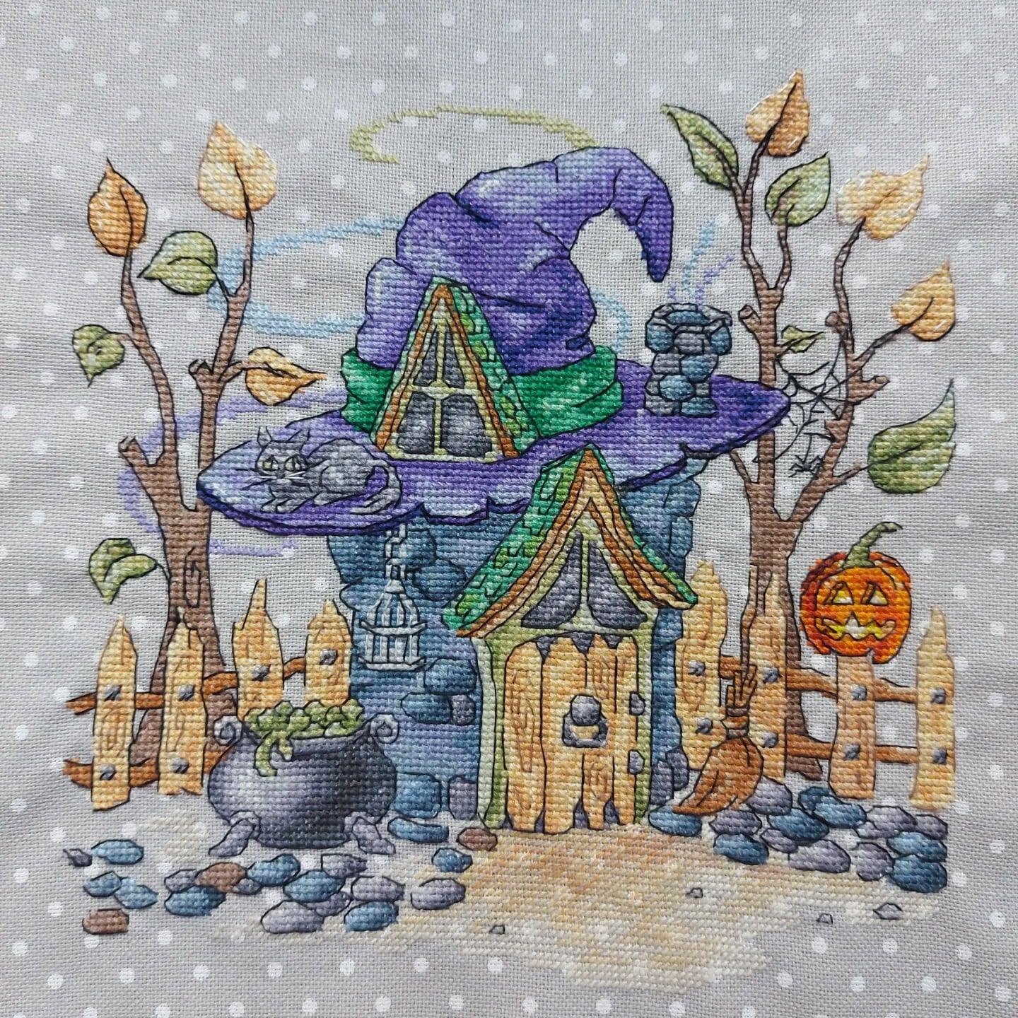 Witch House Halloween - PDF Cross Stitch Pattern